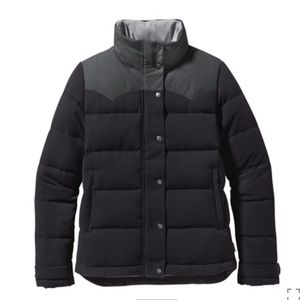 Patagonia Women’s Black/Gray Bivy Down Puffer Jacket Size Small